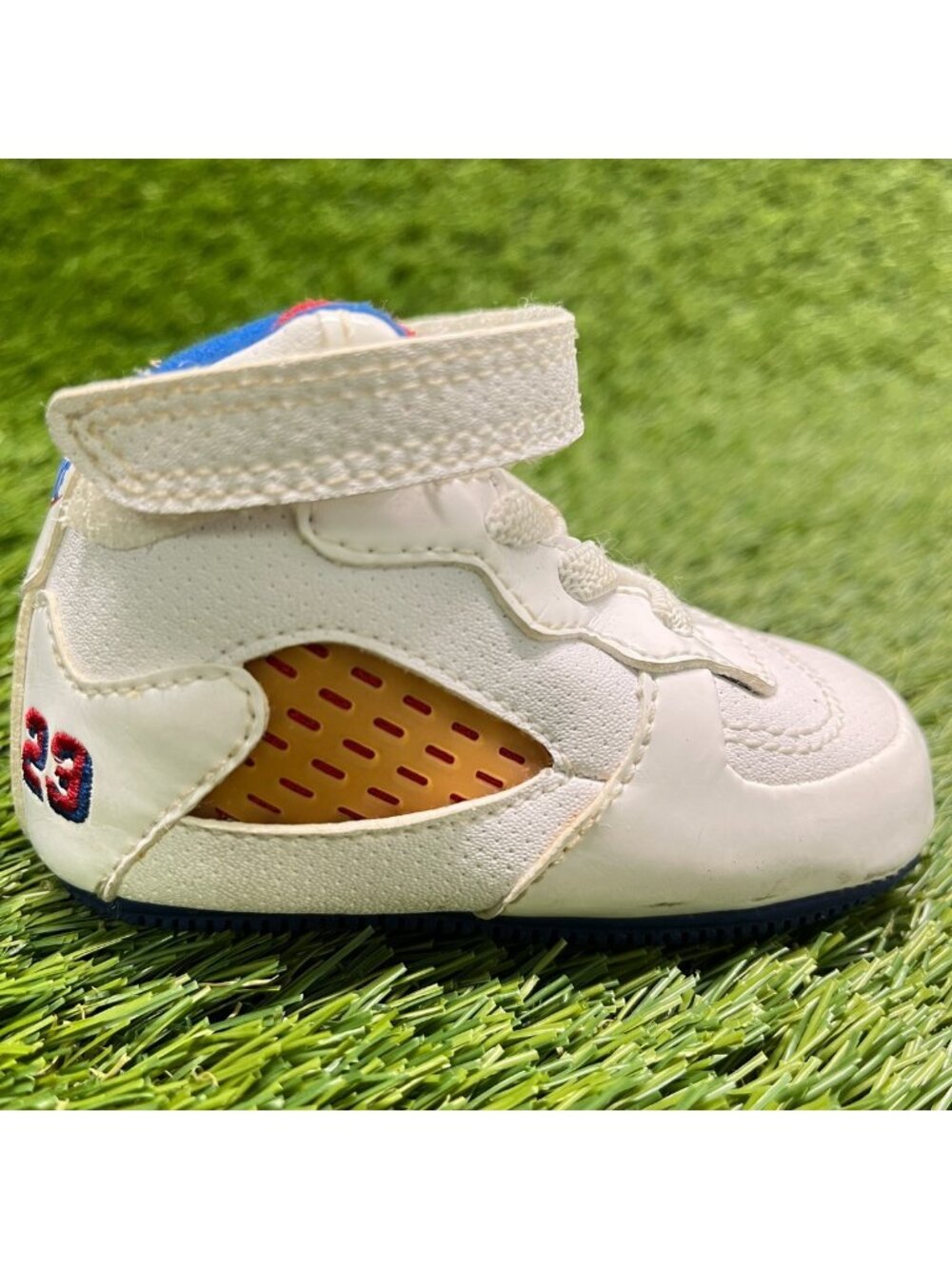 Nike Air Jordan 5 Retro Toddler Size 3C White Athletic Leather Shoes Sneakers